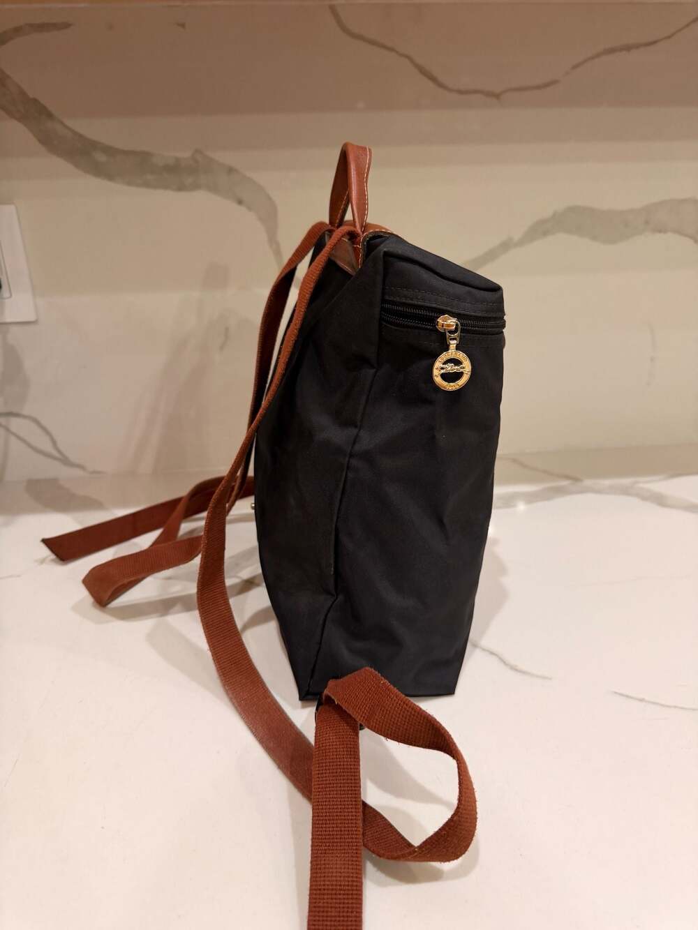 Longchamp Le Pliage Nylon Backpack Black - Picture 4 of 12